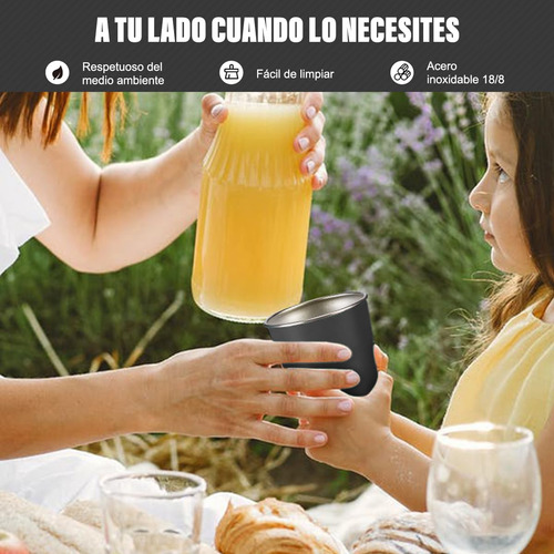 Taza Apilable De Acero Inoxidable De 500 Ml (6 Unidades),
