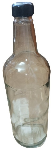 Botellas De Vidrio De Litro Con Tapas, Almacenada En Caja