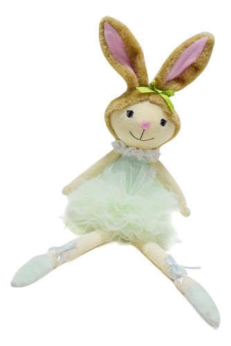 Easter Bunny Doll Statue Decor Sculture Lindo Adorno Verde