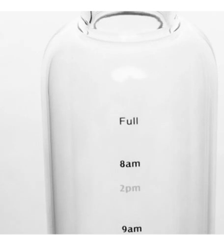 L Botella De Agua De Escala De Tiempo Vidrio 750ml Con Tapa