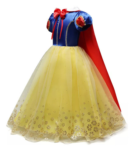 Disfraz Infantil Princesa Blancanieves Con Capa Exclusivo !
