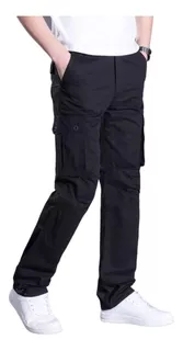 Pantalon Cargo Multibolsillo Para Hombre