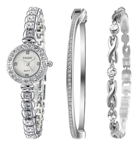 Clastyle Elegante Reloj Y Pulsera Conjunto Para Mujer Rhines