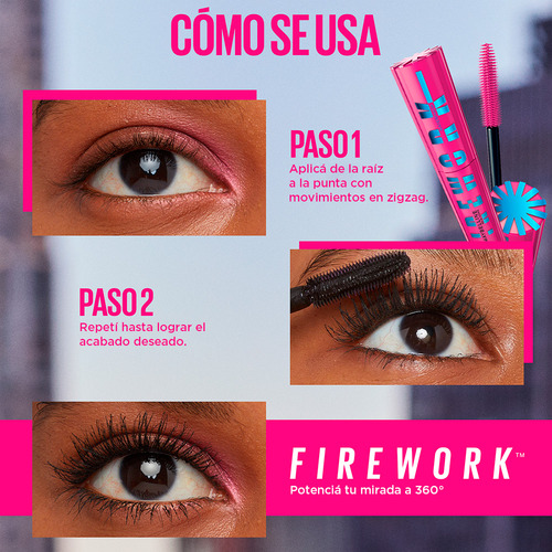 Mascara De Pestañas Maybelline Firework Very Black Wtp Lash Sensational Firework Wtp Very