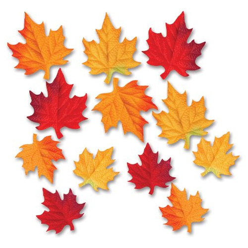 Beistle 12pack Deluxe Fabric Autumn Leaves Recortes Decorati