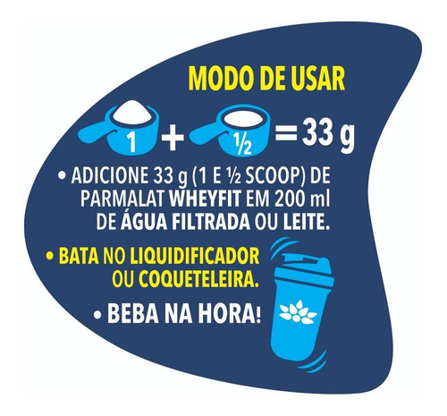 Wheyfit Parmalat Sabor Chocolate Pacote 450g Chocolate