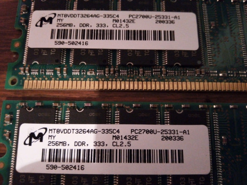 Memorias Ram  256 Mb Ddr