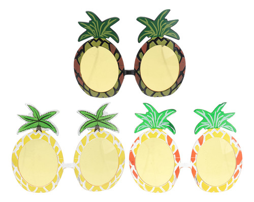 Anteojos Hawaii Pineapple, 3 Unidades, Accesorios Creativos