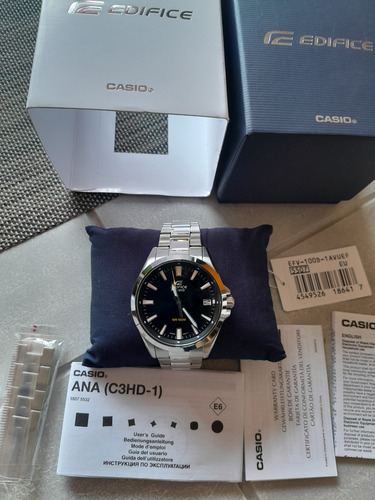 Reloj Casio Edifice Impecable Gris Gris Negro (Usado)