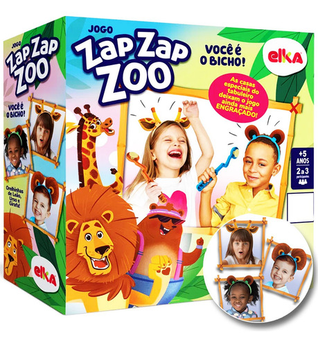 Jogo De Cartas E Tabuleiro Infantil Zap Zap Zoo Elka
