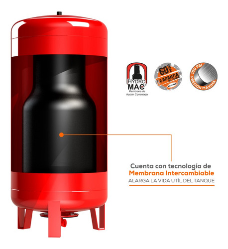Tanque Hidroneumático Evans Vertical 310 Lts / 81 Gal
