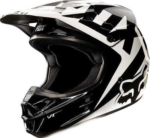 Capacete Fox V1 Race Preto 61-62cm Extra Grande Mx Cross