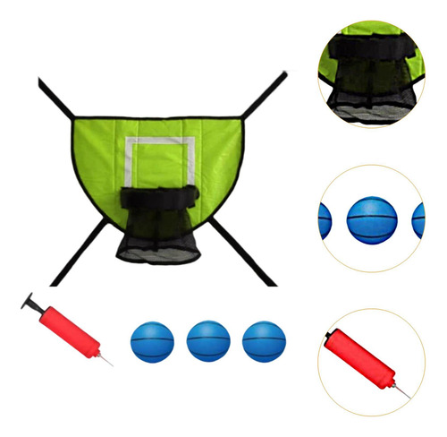 Juego De Aro De Baloncesto Para Trampolín, Baloncesto Azul