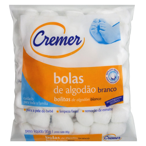 Algodão em Bolas Cremer Pacote 95g