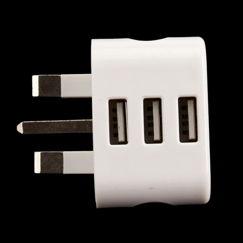 2 Adaptadores De Cargador De Pared Usb Universal De 3 Pines