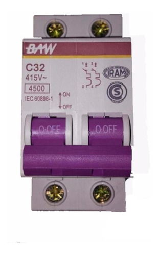 Termica 2x32 Amp 4500 A-c.