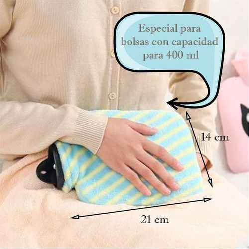 Funda De Tela Para Bolsa Agua Caliente Fría Cólico Menstrual