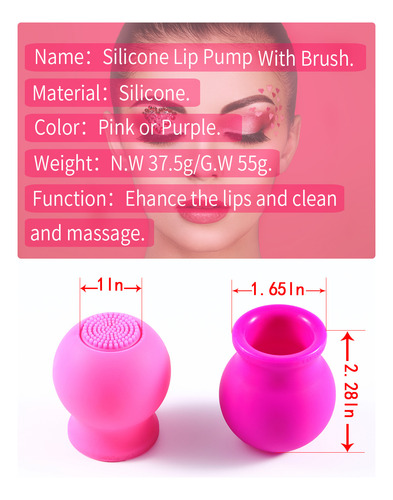 Bomba De Labios Con Cepillo Para Labios Que Embellecen