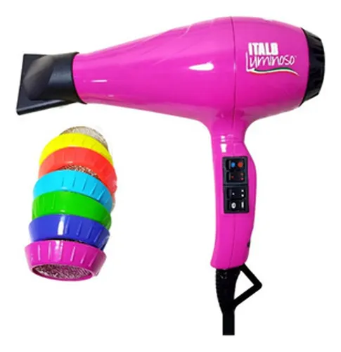 Secador Profesional Babyliss Italo Luminoso Rosado 2000w
