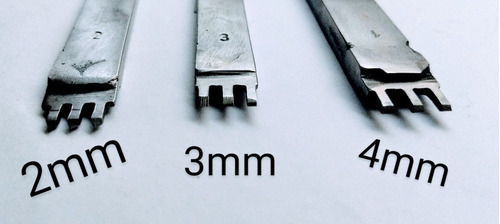 Imagen 3 de 4 de Herramienta Tenedor Marcador Puntadas Cuero 2 Mm 4 Dientes