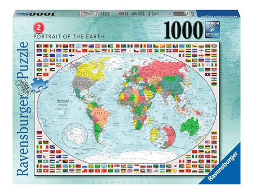 15253 Mapa Mundial Rompecabezas Ravensburger 1000 Piezas
