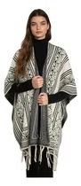Comprar Poncho Capa Chal Largo Flecos Tejido Suave Tribal Boho Chic