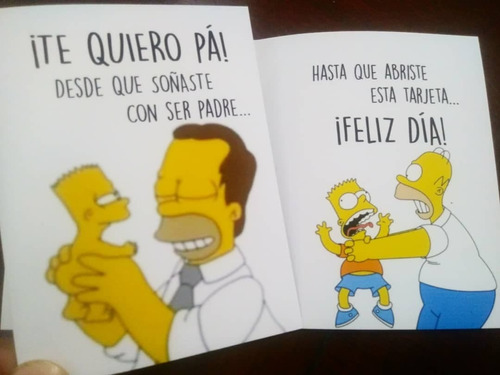 Tarjeta Dia Del Padre- Sueño Homero(simpson)-cinetiquetas