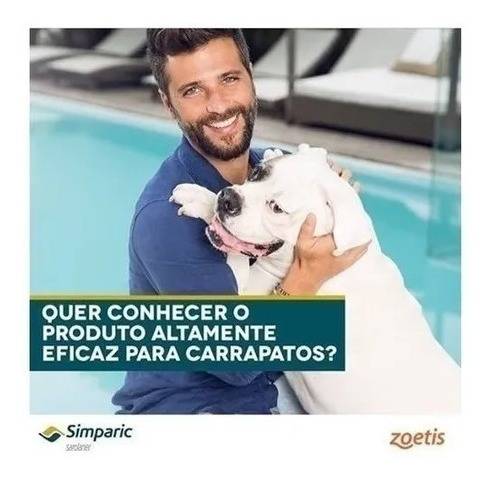 Imagem 5 de 6 de Antipulgas Simparic 80mg 20 A 40kg 3 Comp.