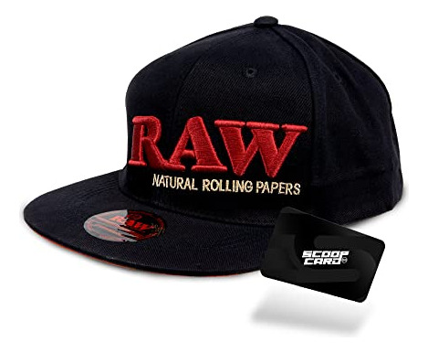 Gorra Raw Snapback Negra | Logo Raw Rojo | Estilo Fumadores.