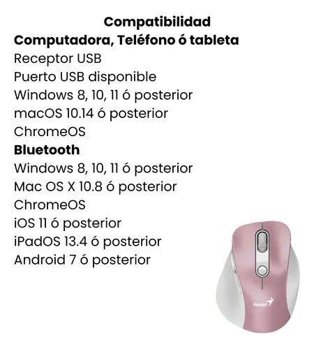 Mouse Genius Ergo 9000s Pro Con Conexión Usb Rosado Rosa