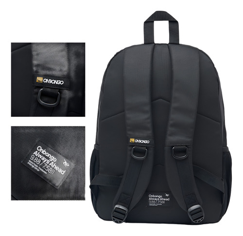 Mochila Escolar Onbongo Resistente Reforçada Cor Preto Desenho Do Tecido Lisa