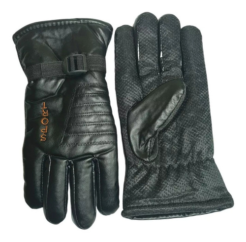 Guantes De Moto, Eco Cuero Con Chiporro