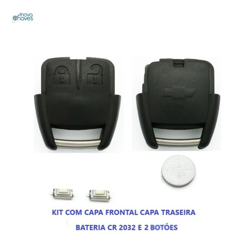 Imagem 1 de 5 de Kit Capa Chave Agile Corsa Celta Montana C/ Bateria E Botões