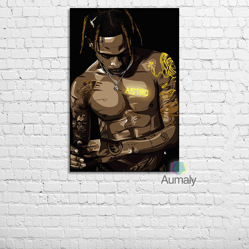 Cuadro Decorativo Travis Scott Art 40x60 Cm