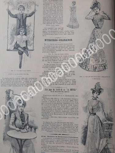 Gaceta Antigua De Modas 1898.   Paginas De La Moda 8