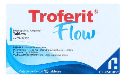 Troferit Flow 30 Mg/30 Mg Con 15 Tabletas