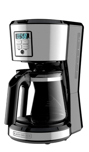 Cafetera Black+Decker CM1231 automática black y silver de goteo 120V