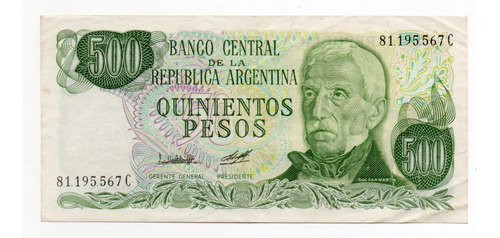 Argentina Billete 500 Pesos Ley Bottero 2430b Ex