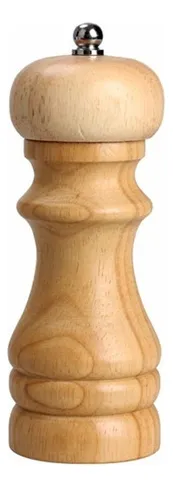 Molinillo de sal y pimienta de madera de molienda manual de 15 cm