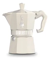 Comprar Cafetera Italiana Bialetti Moka Exclusive 3 Tazas Aluminio Color Crema