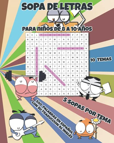 Sopa De Letras Para Niños De 8 A 10 Años: Manten El Cerebro