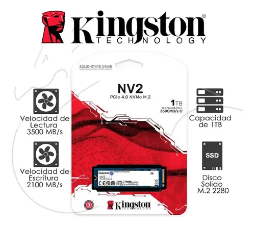 comprar Disco Ssd Kingston 1tb M.2 2280 Nvme Pcie Gen 4x4 3500 Mb\u002Fs