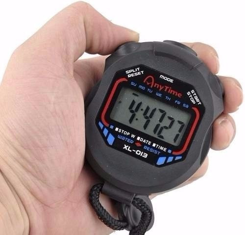 Cronômetro Progressivo De Mão Digital Alarme Hora C/ Corda