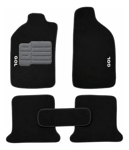 Jogo de Tapetes para Gol G2 G3 G4 Carpete Premium 5 Peças com Velcro
