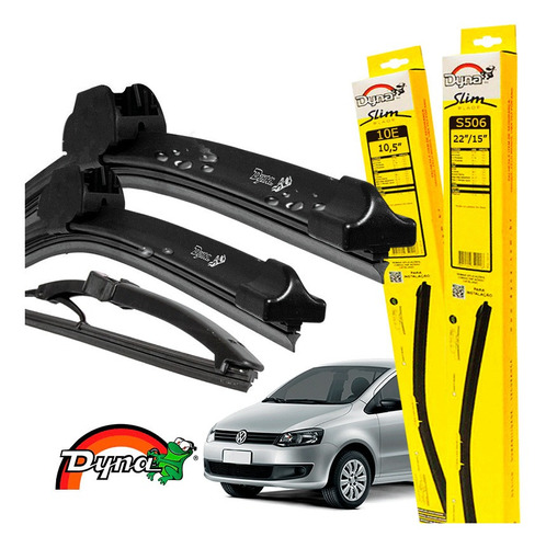 Kit Limpador Parabrisa Original Vw Fox 2010 A 2012 Dyna