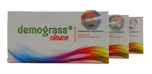 Demograss Clasico 30 Caps De 500mg C/u (3 Cajas) Envio Hoy