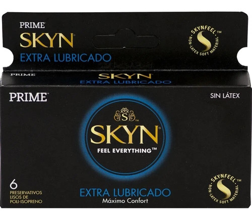 Preservativos Skyn Extra Lubricados Prime Original X6