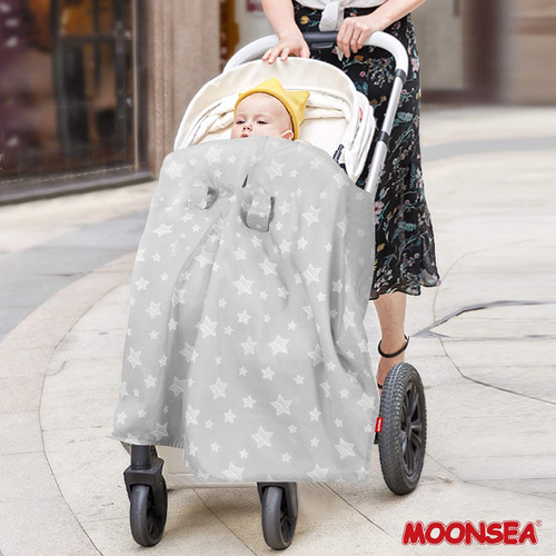 Toldo De Asiento De Automóvil Minky Modelo Estrellas Gris Color