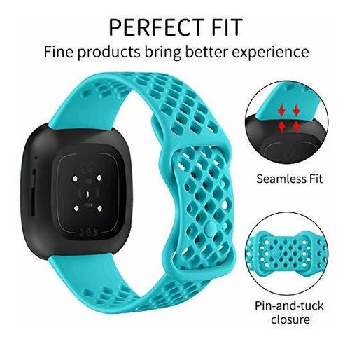 Imagen 3 de 3 de Bandas Deportivas Compatibles Con Fitbit Versa 3 Fitbit...