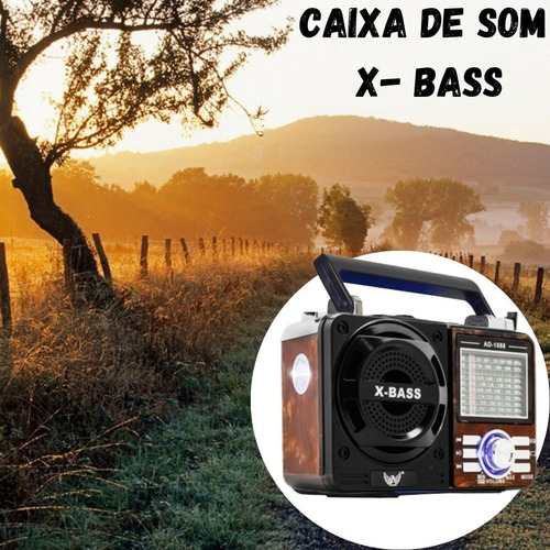 Imagem 6 de 9 de Radio Antigo Retro Vintage Fm Am Usb Sd Bateria Promoção